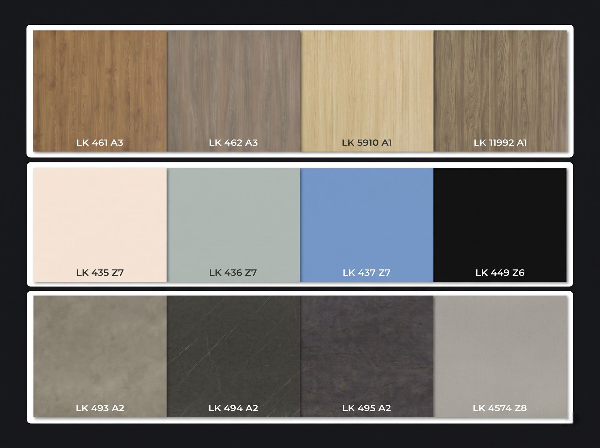 Bảng mã màu của dòng sản phẩm Laminate Kingdom Basic