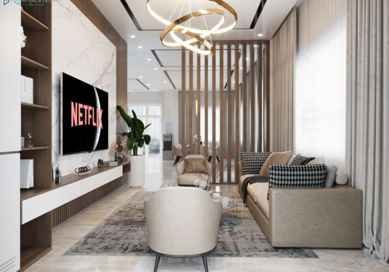 Decor phòng khách nhà cấp 4 với thảm trải sàn