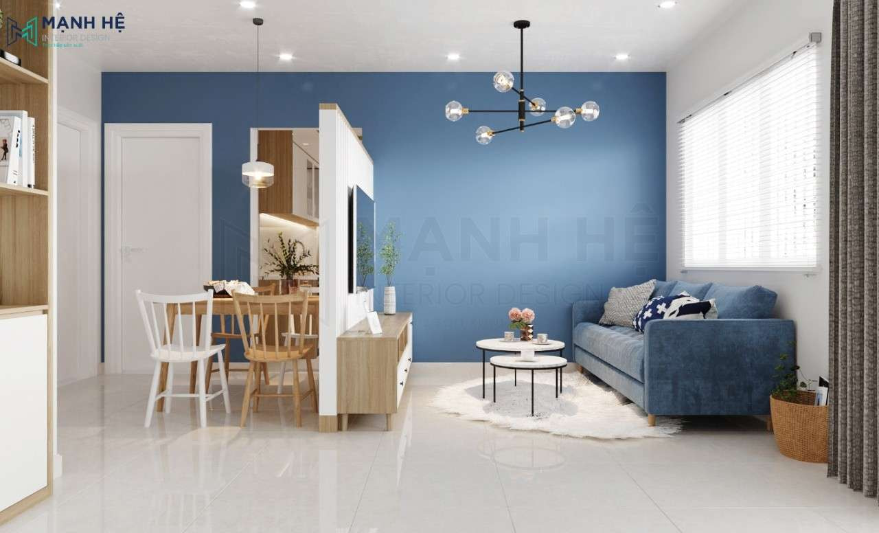 Trang trí phòng khách nhà cấp 4 với màu sơn sáng - nhẹ
