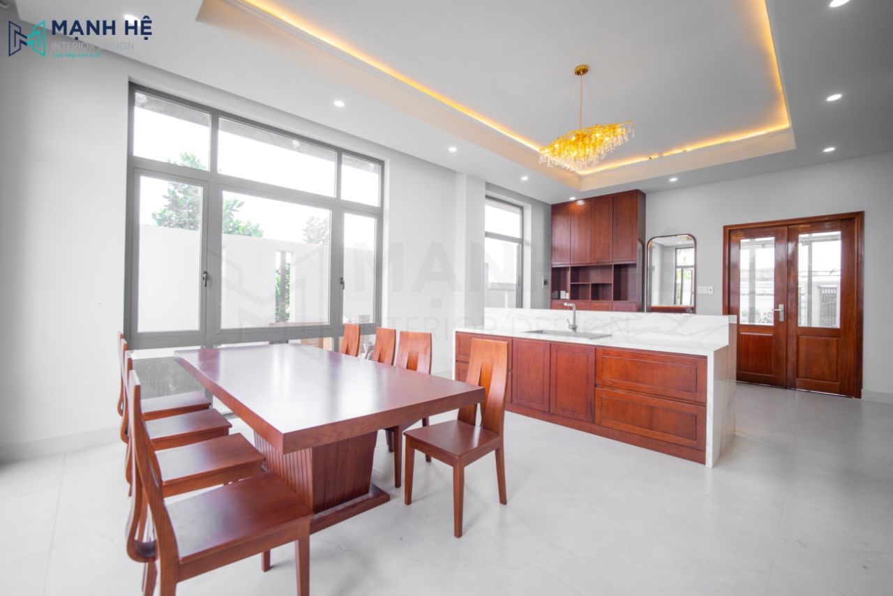 Trần thạch cao phòng bếp do Mạnh Hệ thi công