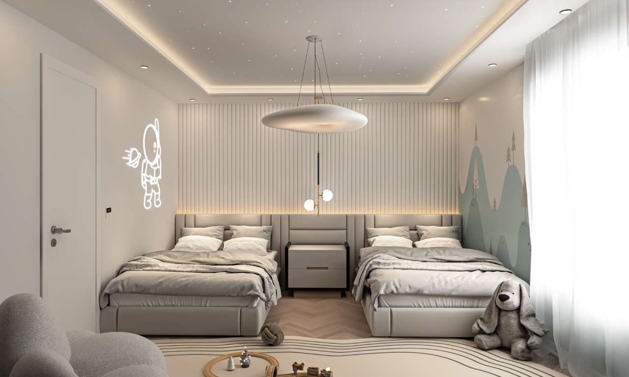 Trần thạch cao phòng ngủ cho bé