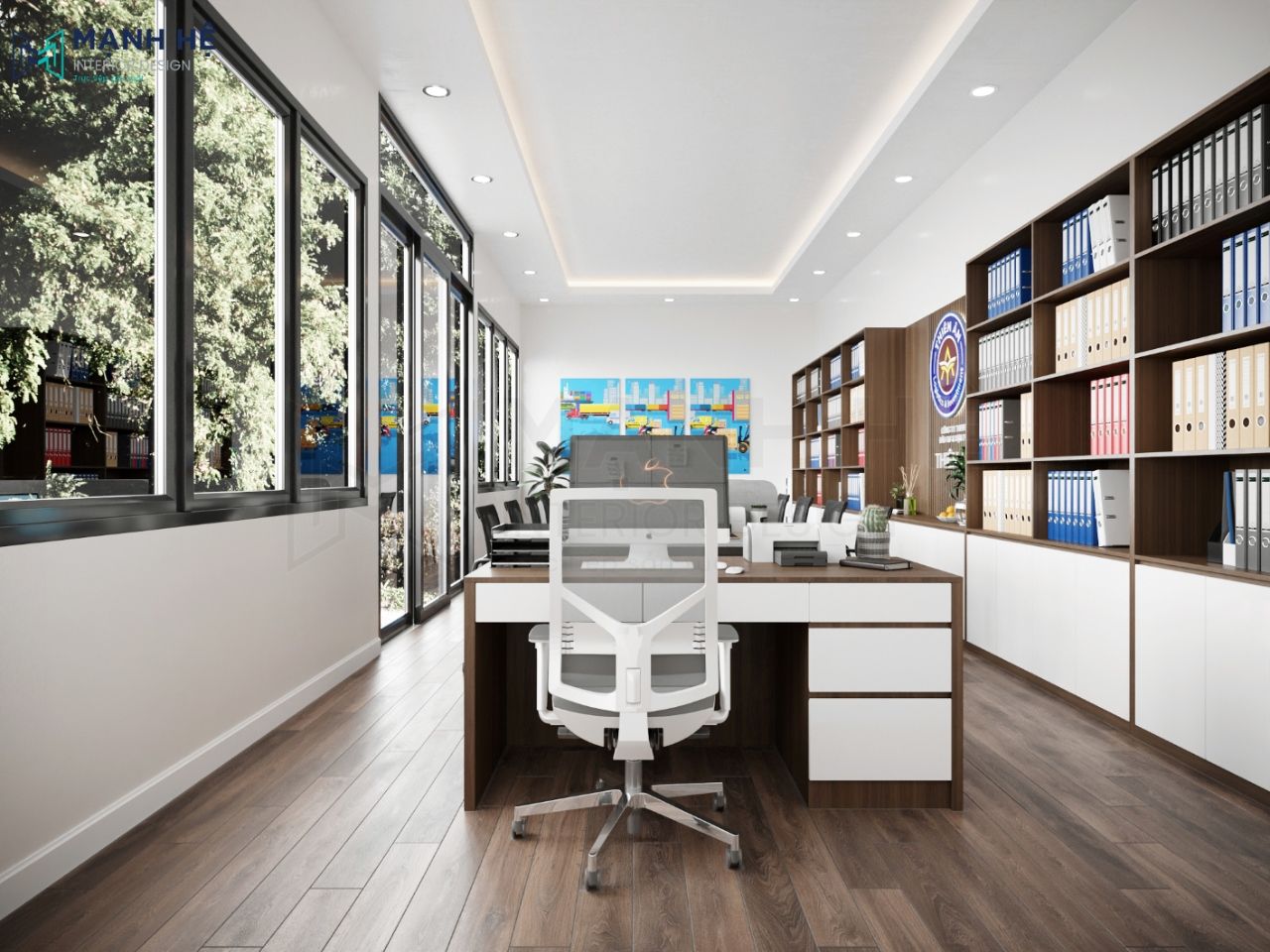 Thiết kế nội thất văn phòng công ty TNHH Thiên Ân – 40m2 Thiết kế nội thất văn phòng công ty TNHH Thiên Ân – 40m2