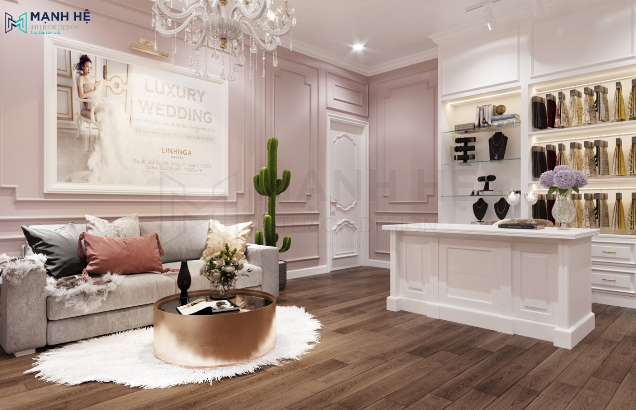 Thiết kế Showroom váy cưới Linh Nga – Tân cổ điển Thiết kế Showroom váy cưới Linh Nga – Tân cổ điển