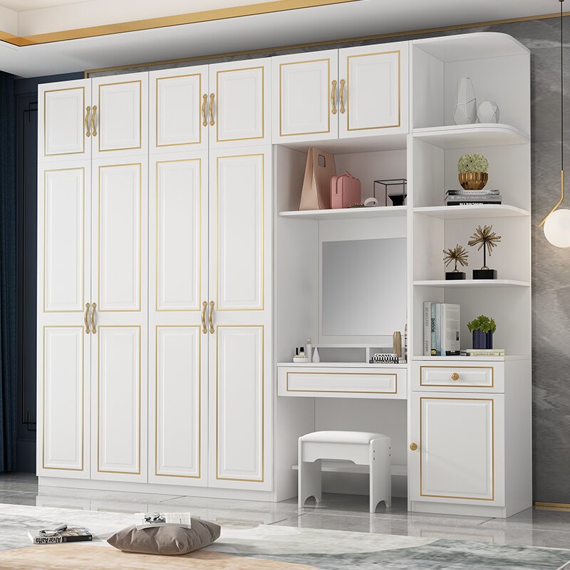 Mê mẩn 30+ mẫu tủ quần áo kết hợp bàn trang điểm đẹp cuốn hút