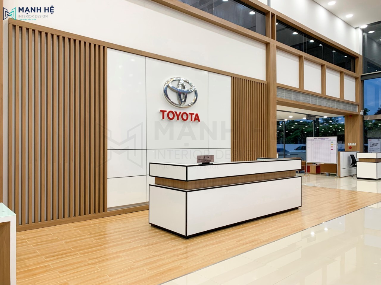 Thi công nội thất văn phòng showroom Toyota Bình Phước Thi công nội thất văn phòng showroom Toyota Bình Phước