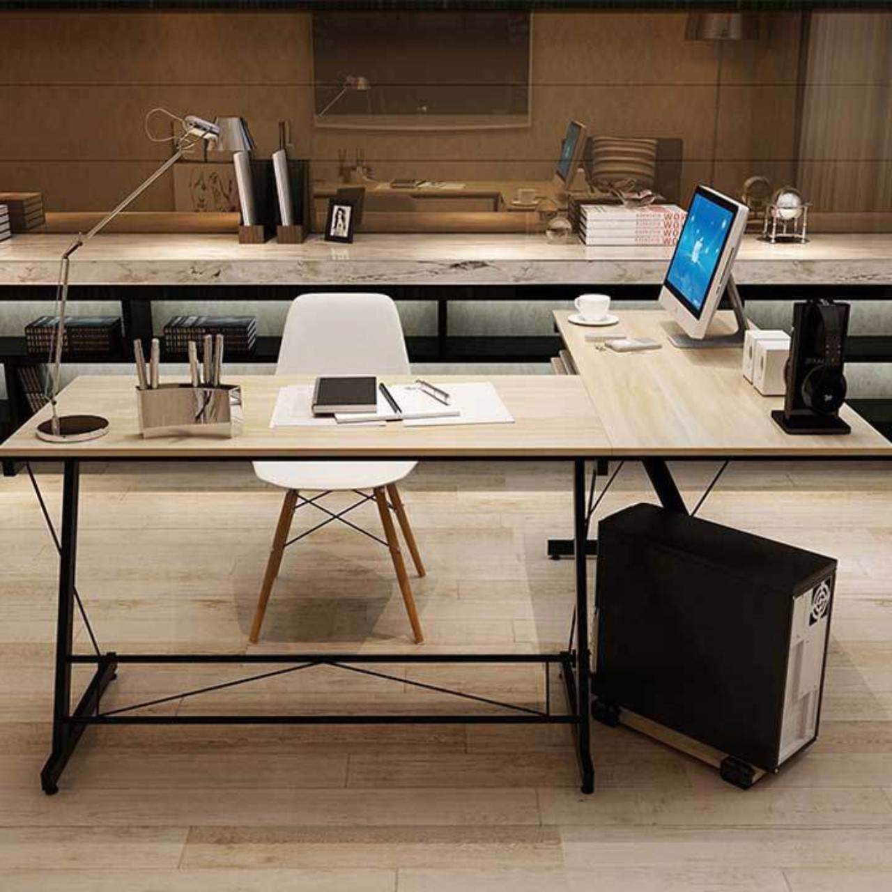 ban-lam-viec-chu-l-hien-dai-noi-that-manh-he Bàn làm việc chữ L đa năng - giải pháp tối ưu không gian làm việc