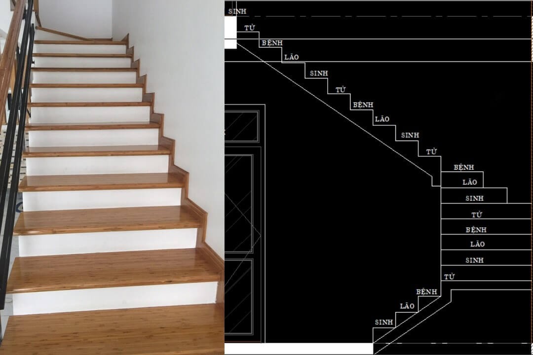 Thiết kế cầu thang 23 bậc tính theo phong thủy có tốt không?