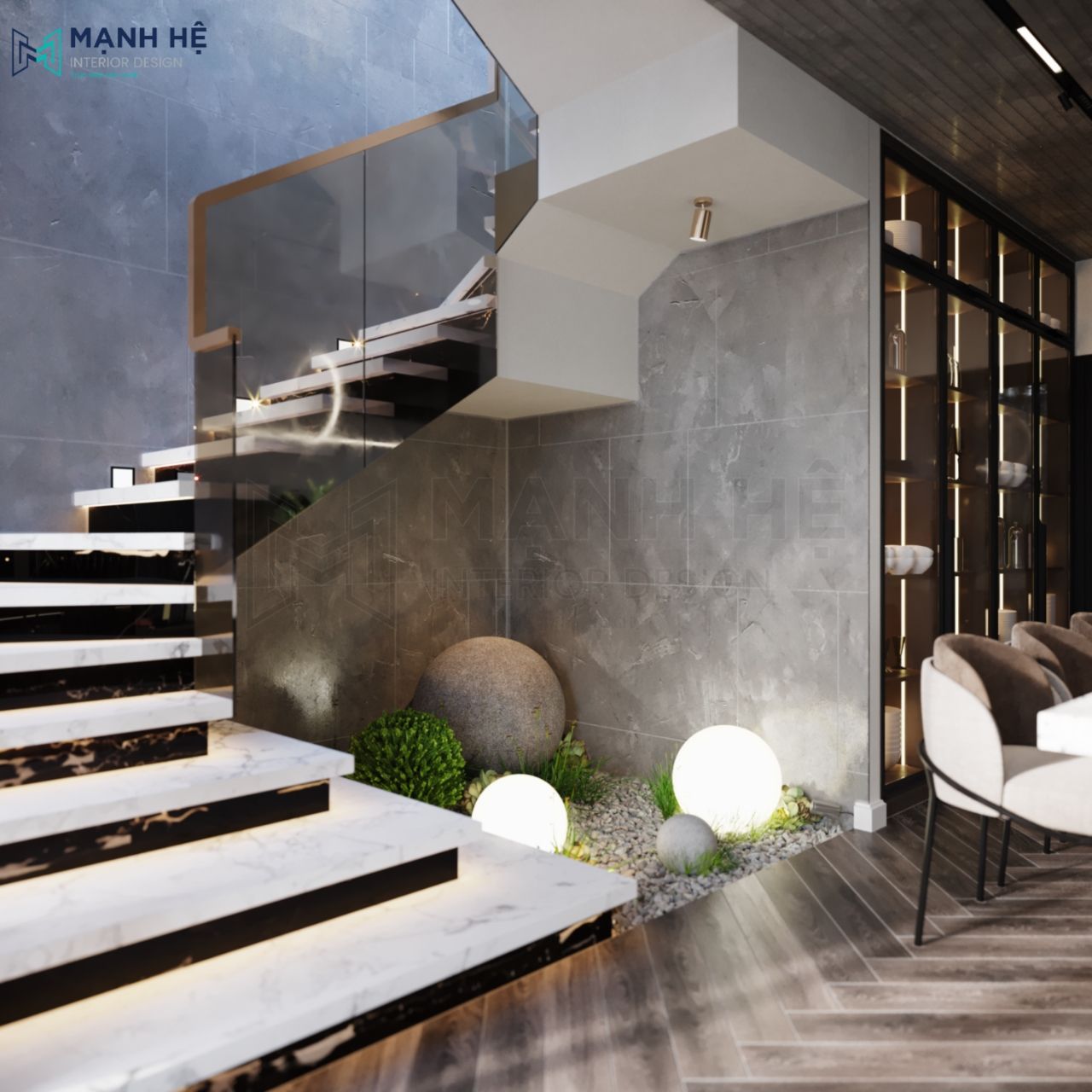 can-thang-nha-pho-sang-trong-noi-that-manh-he Cách tính số bậc cầu thang theo phong thuỷ đơn giản và chuẩn nhất