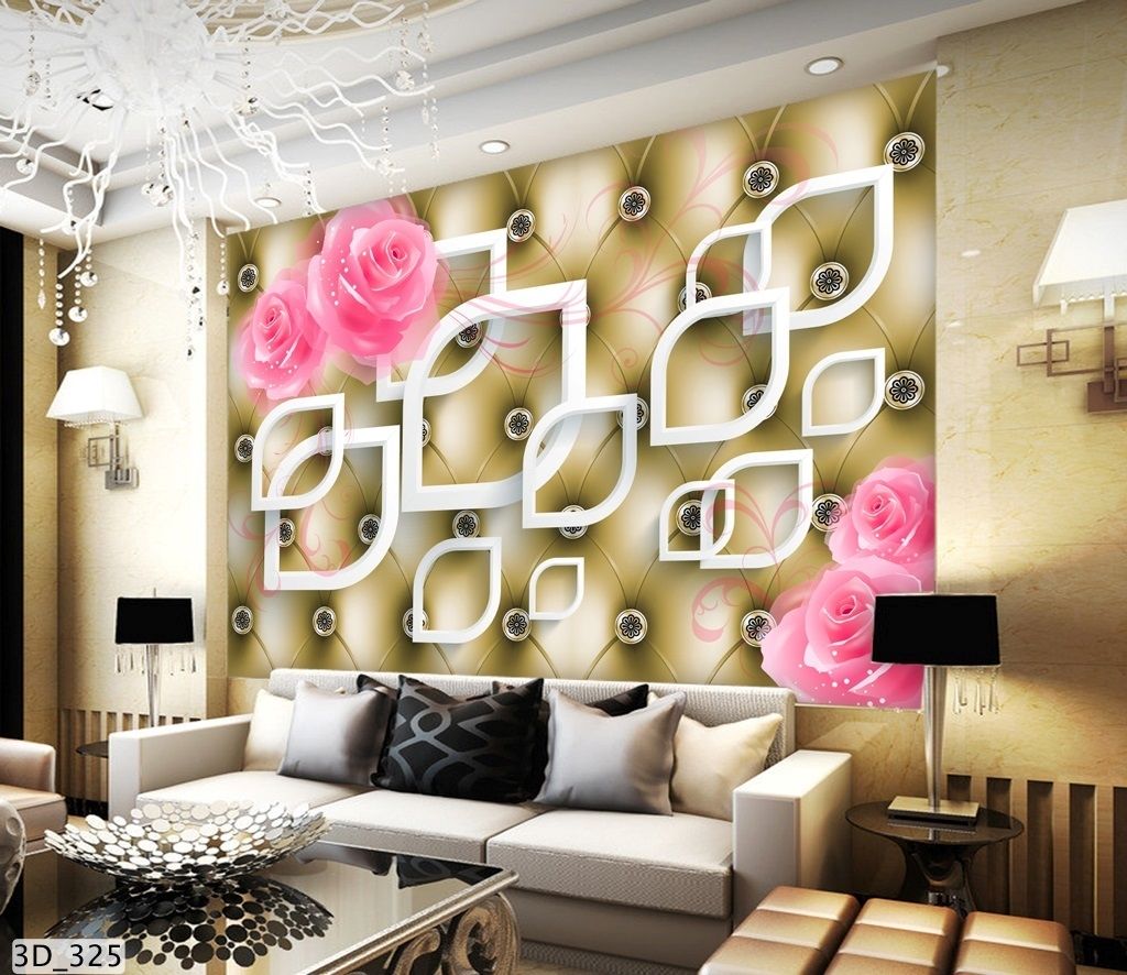 giay-dan-tuong-3d-1 20+ mẫu giấy dán tường 3D phòng khách đẹp dẫn đầu xu hướng nội thất năm 2025