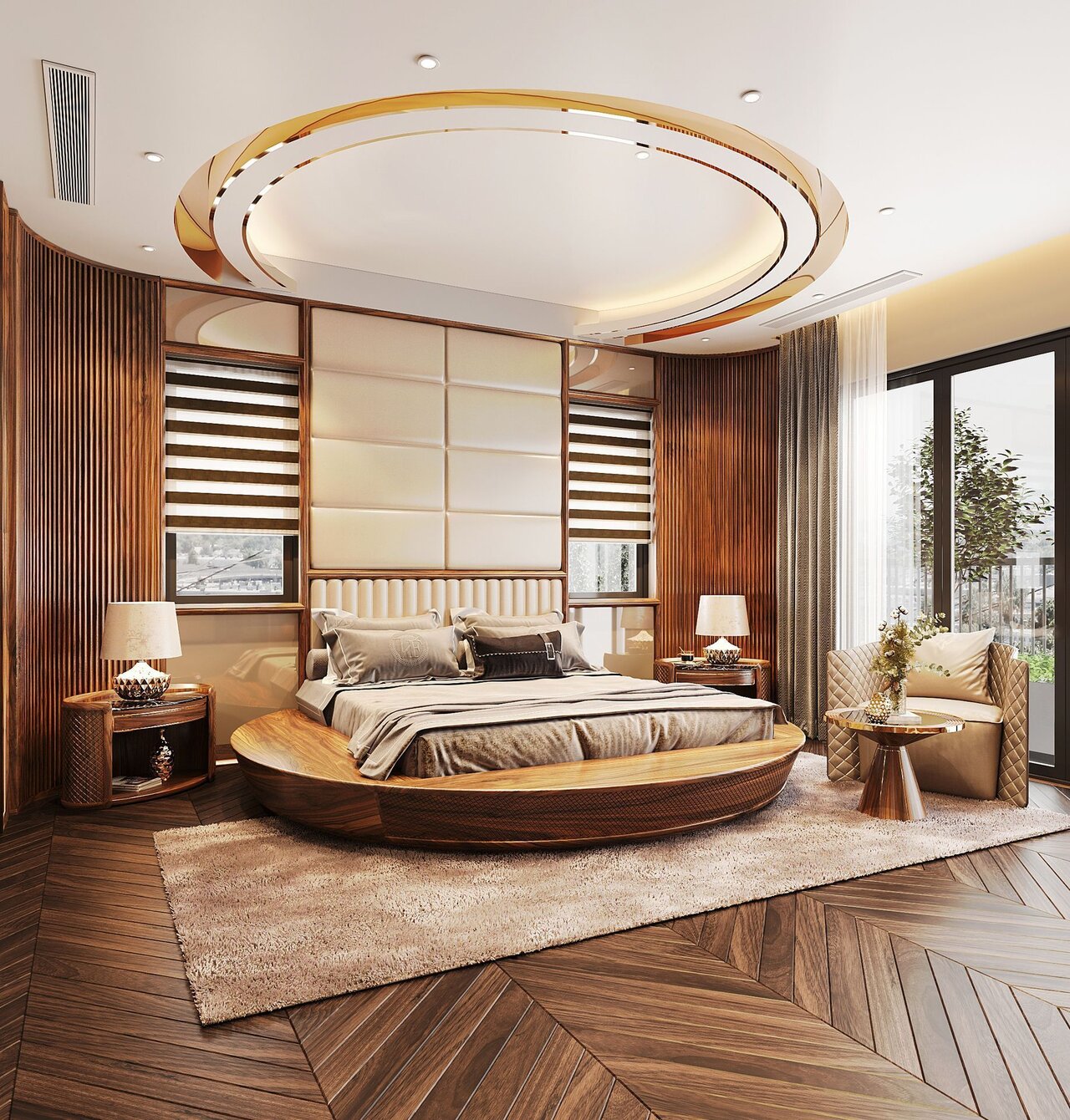 Điểm qua 20 mẫu giường gỗ óc chó cao cấp cho không gian phòng ngủ độc đáo