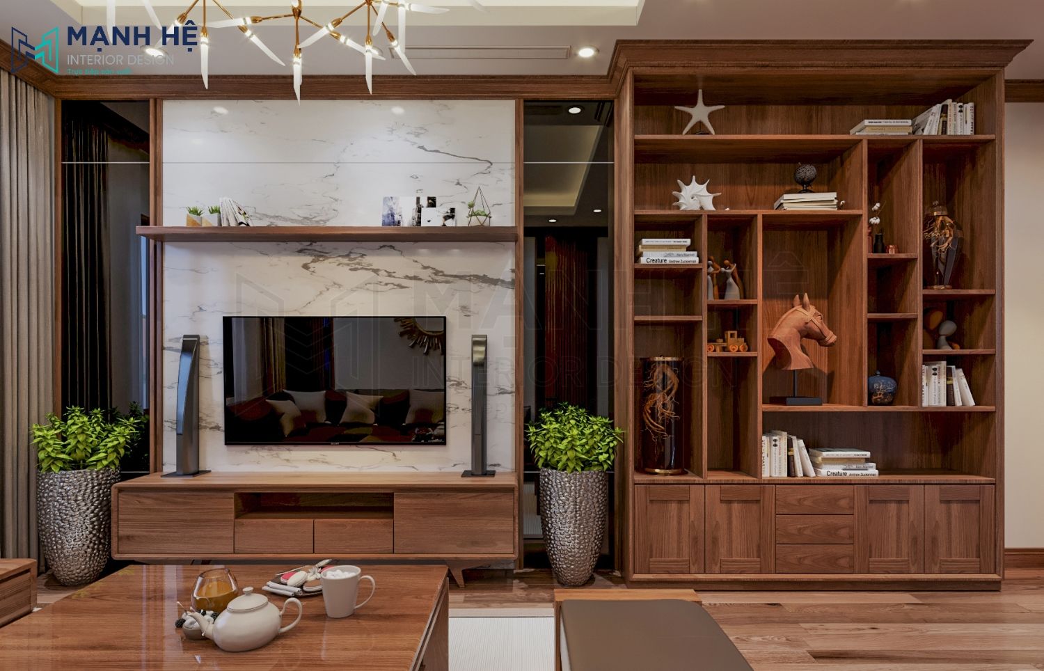 ke-tivi-cung-tu-go-hien-dai-noi-that-manh-he Căn hộ Cosmo City 50m2 - 1PN - Anh Sinh