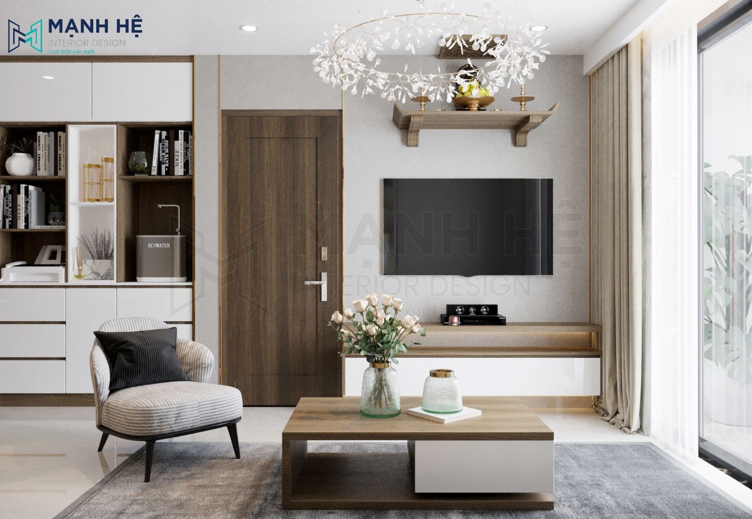 ke-tu-tivi-hien-dai-noi-that-manh-he Centrosa Hà Đô 84m2 - 2PN - Chị Phương