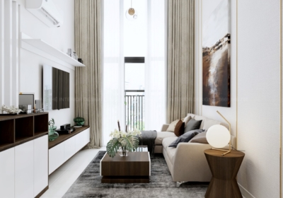 Khong Gian Phong Khach Nho Noi That Manh He