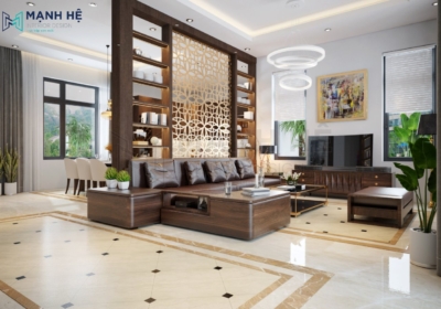 Thiết kế thi công nội thất gỗ Óc Chó cho không gian nhà đẹp đẳng cấp - đậm chất riêng