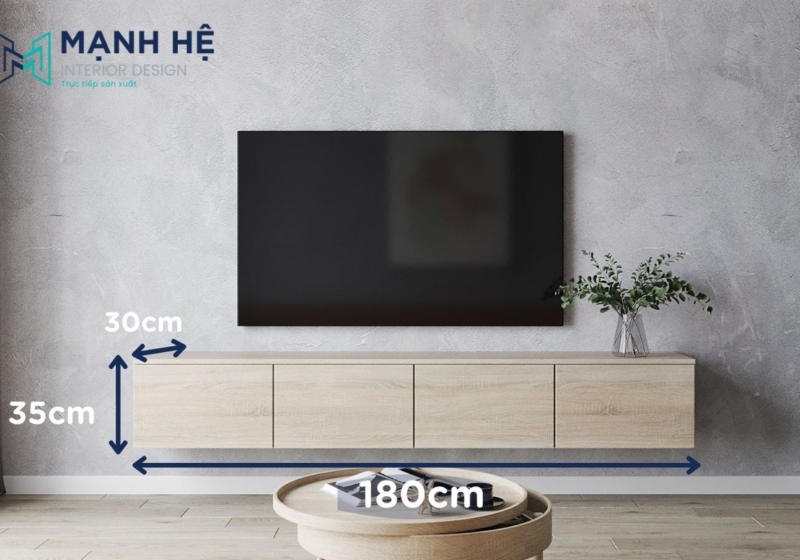 Kich Thuoc Tu Ke Tivi Treo Tuong