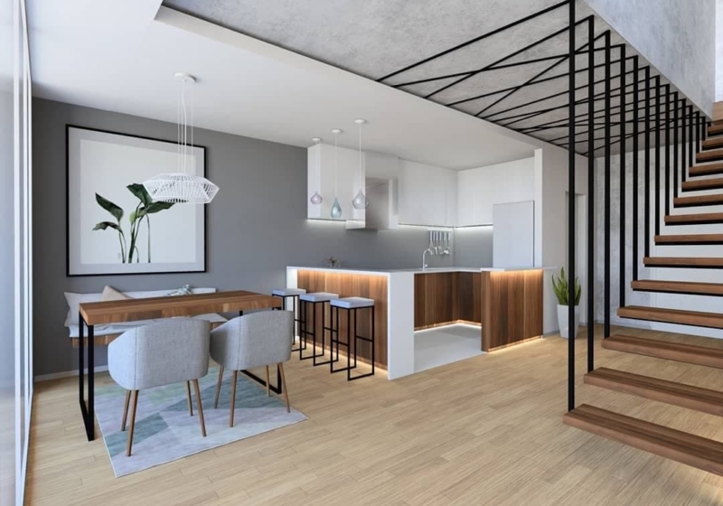 Noi That Can Ho Duplex Hien Dai Noi That Manh He