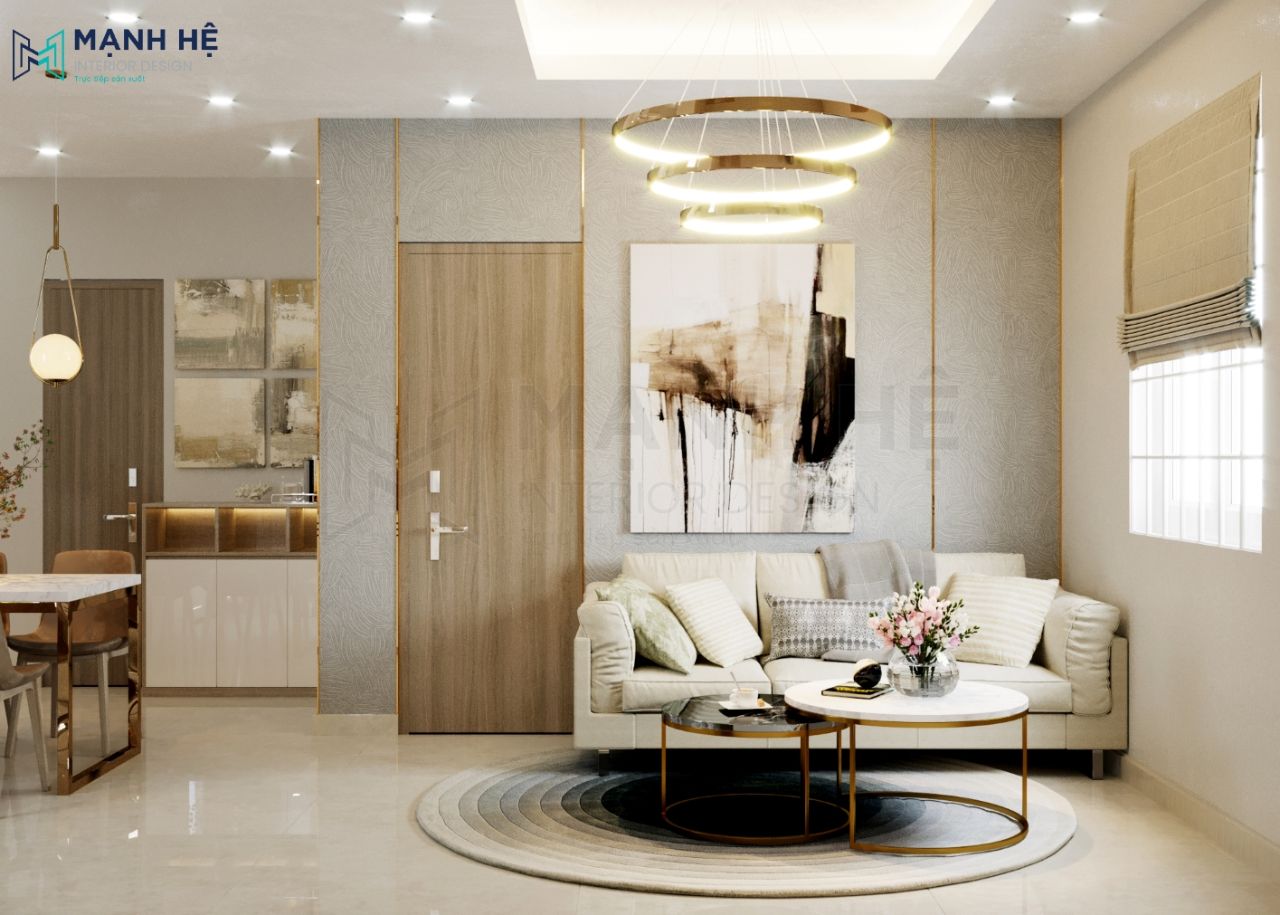 sofa-nho-phong-khach-noi-that-manh-he Căn hộ K300 55m2 - 2PN - Chị Huyền