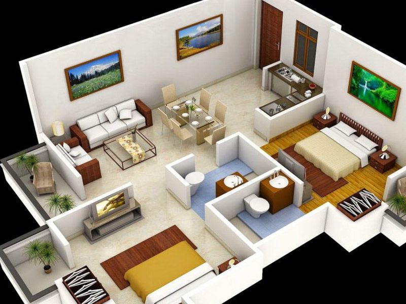 Cải tạo không gian sống nhờ thiết kế căn hộ 1 phòng ngủ thành 2 phòng ngủ