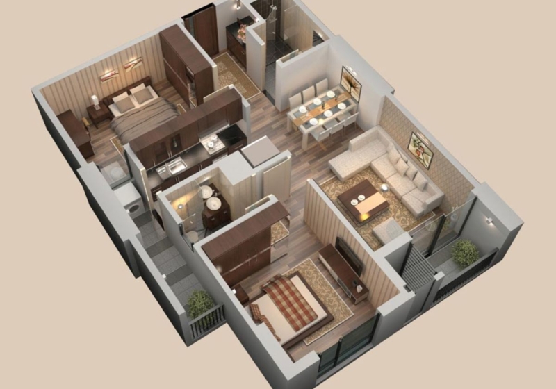 Thiet Ke Nha 50m2 2 Phong Ngu 7