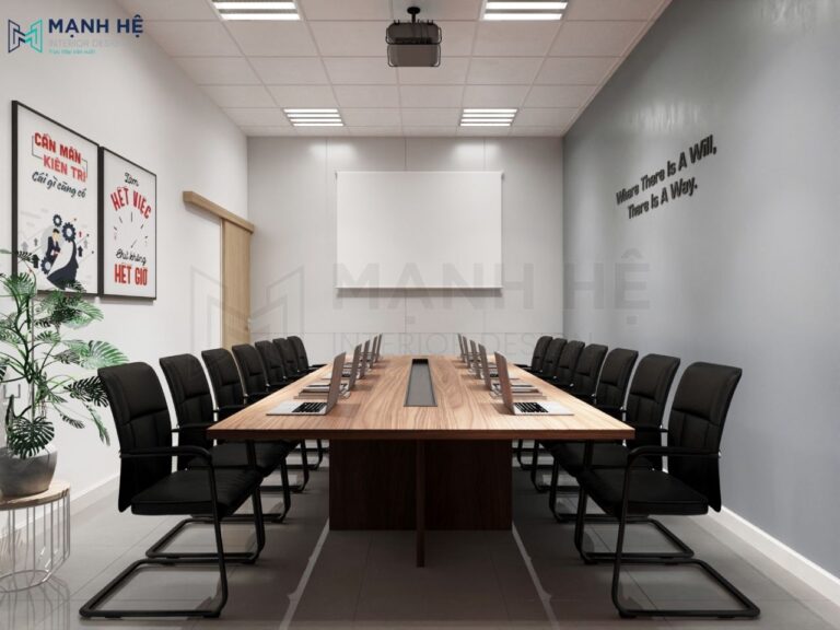 Không gian phòng họp lớn với nội thất hiện đại, tiện nghi