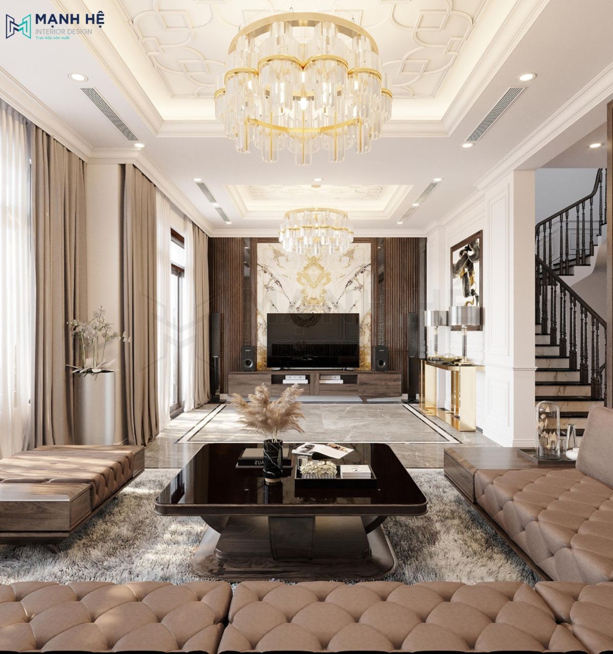 Nội thất biệt thự Đồng Tháp – 3 Tầng – Chị Ngọc Nội thất biệt thự Đồng Tháp – 3 Tầng – Chị Ngọc