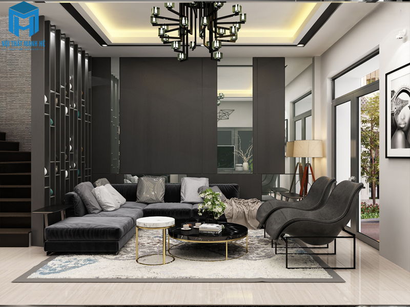 thiet-ke-phong-khach-sang-trong Nội thất nhà phố Quận 10 - Anh Hưng - 4 Tầng