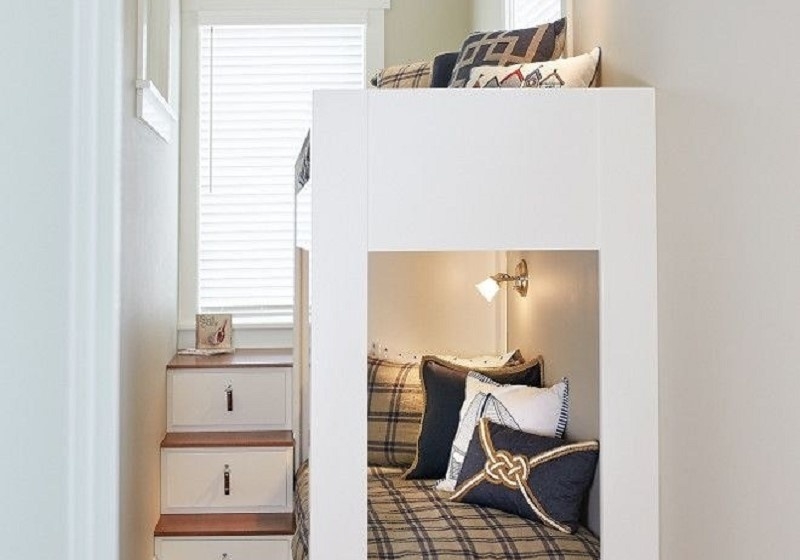 Tiet Kiem Dien Tich Phong Ngu Nho Voi Thiet Ke Giuong 2 Tang