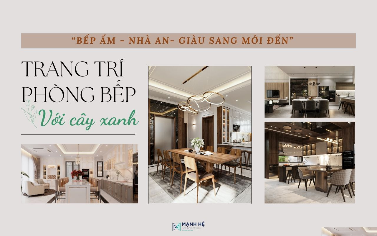 Trang Tri Phong Bep Voi Cay Xanh