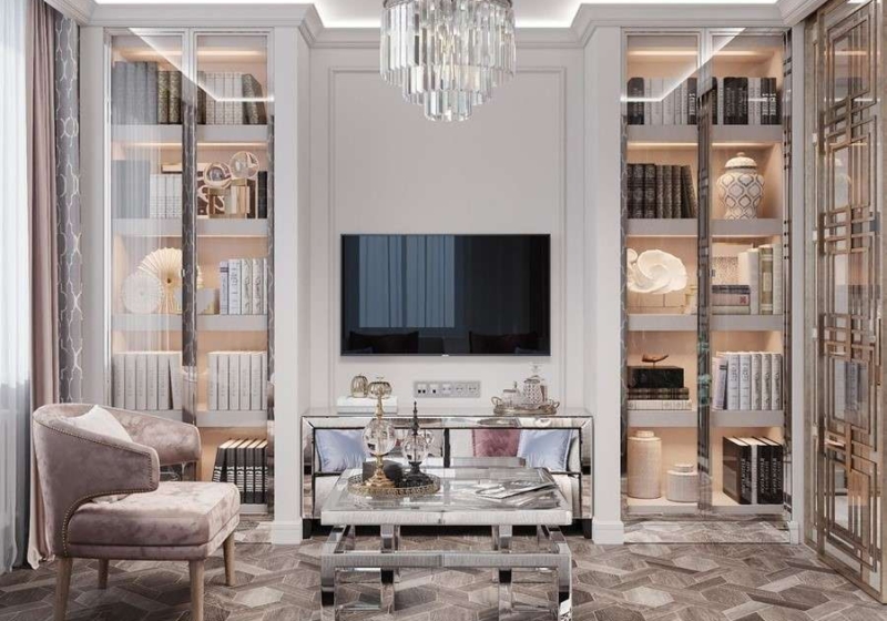 Tu Kinh Trang Tri Phong Khach