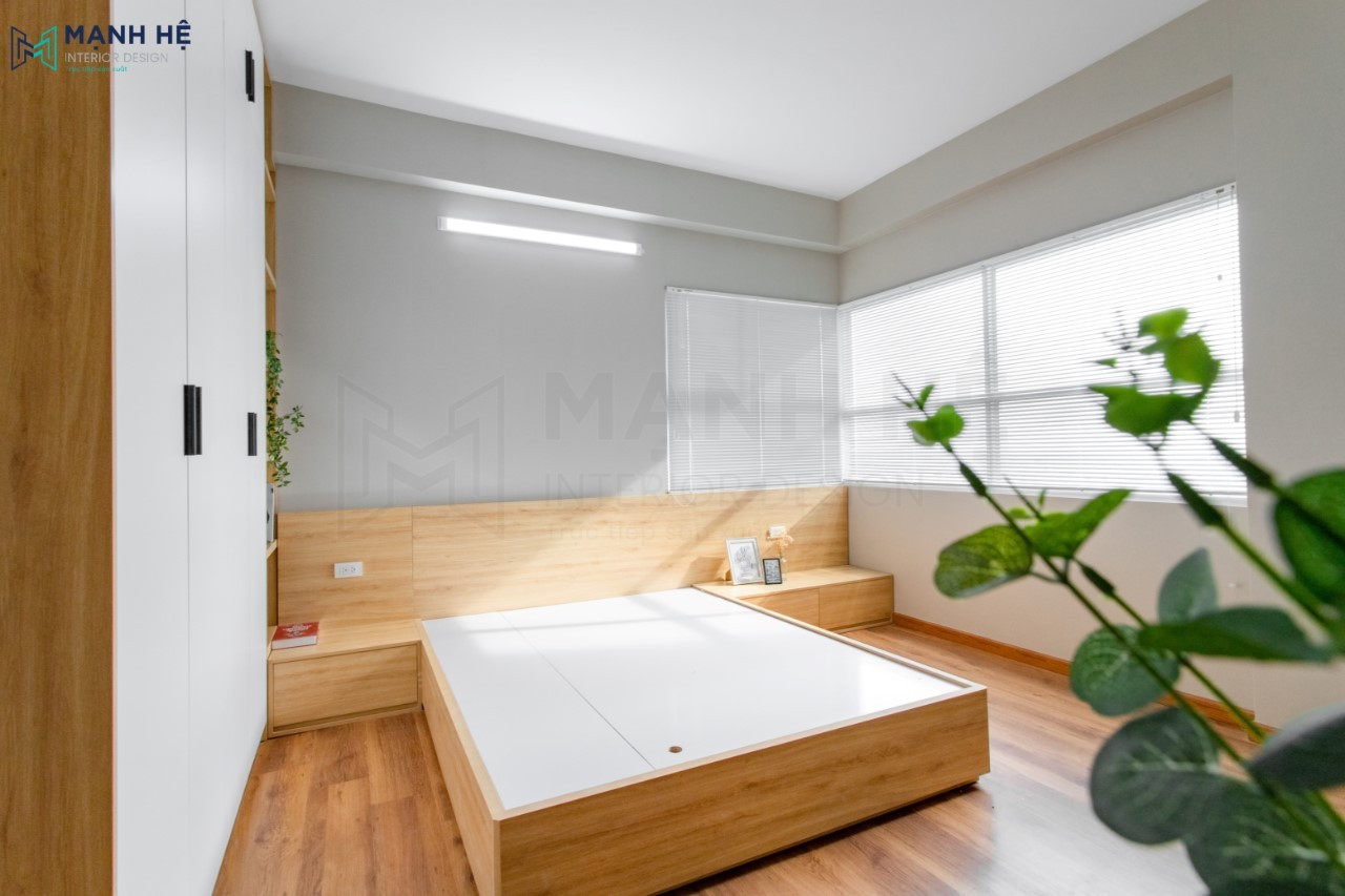 Tổng quan không gian phòng ngủ đẹp sau khi thi công hoàn thiện