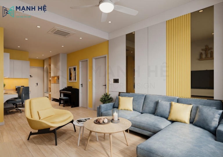 15+ Mẫu thiết kế nội thất chung cư 72m2 2025 đẹp mê ly