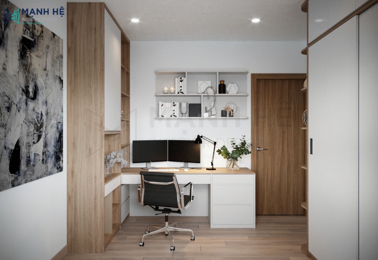 Thiết kế phòng làm việc riêng trong nhà tạo không gian riêng tư để tập trung làm việc