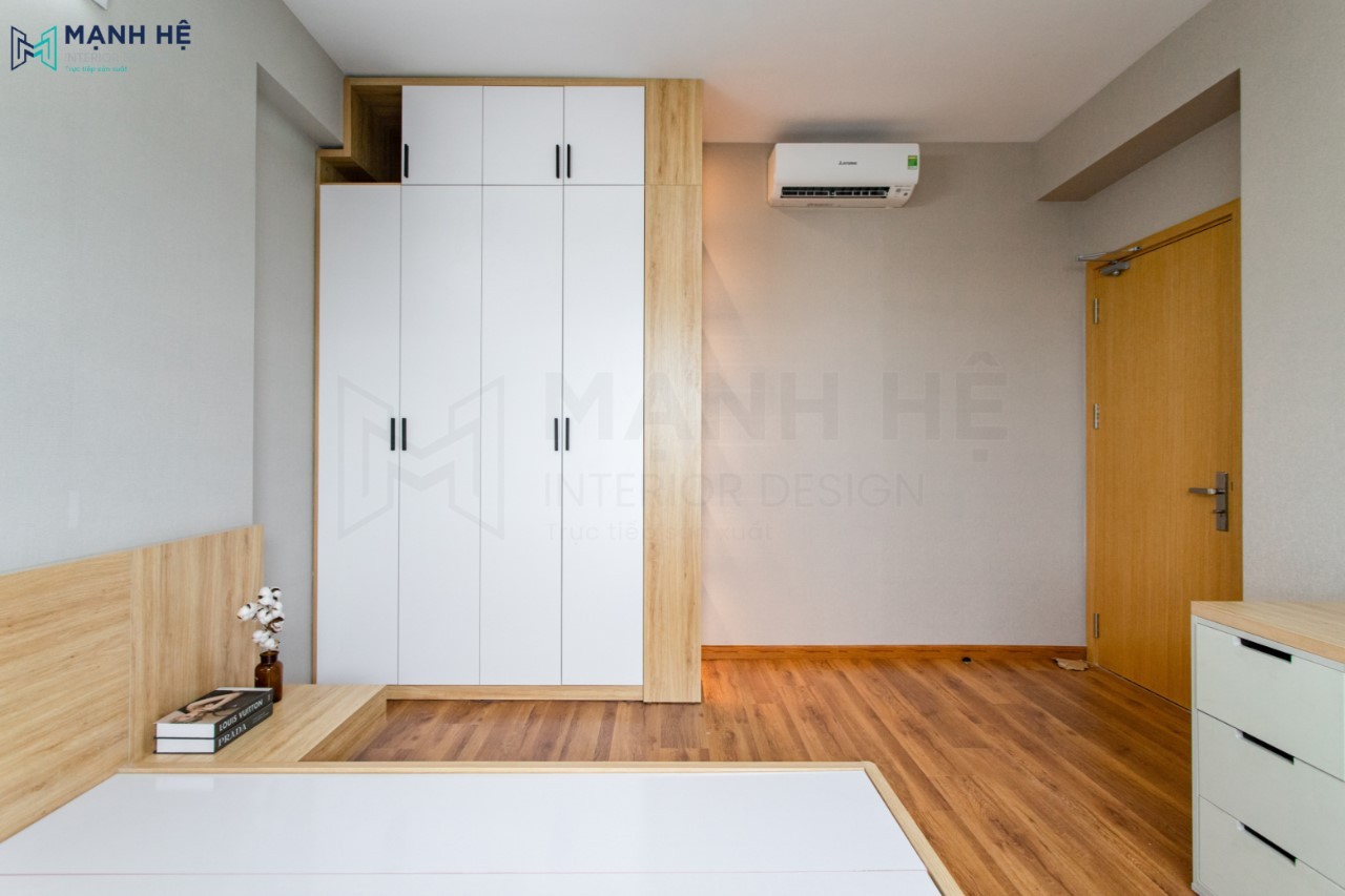 Tổng quan không gian phòng ngủ đẹp sau khi thi công hoàn thiện