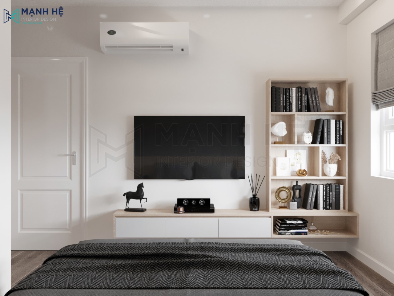 2.2 Kệ Tivi Phòng Ngủ Nối Liền Kệ Trang Trí 2.2 Kệ Tivi Phòng Ngủ Nối Liền Kệ Trang Trí