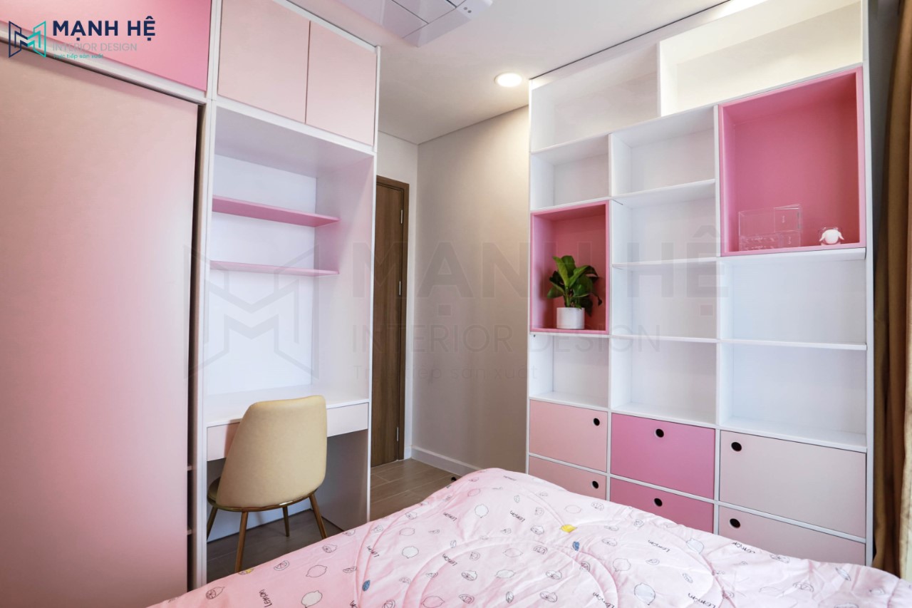 Đầu giường ngủ của bé sản xuất tạo hình đám mây tròn, được bo góc trơn nhẵn để tránh va đập