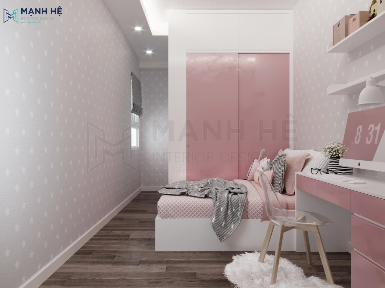 3.1 Tủ Quần áo Cửa Lùa Màu Hồng 3.1 Tủ Quần áo Cửa Lùa Màu Hồng