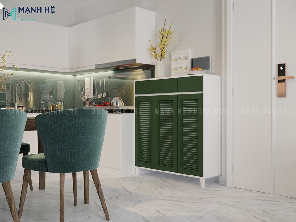 6 Ke Tu Bep Tủ giày cạnh cửa ra vào hiện đại