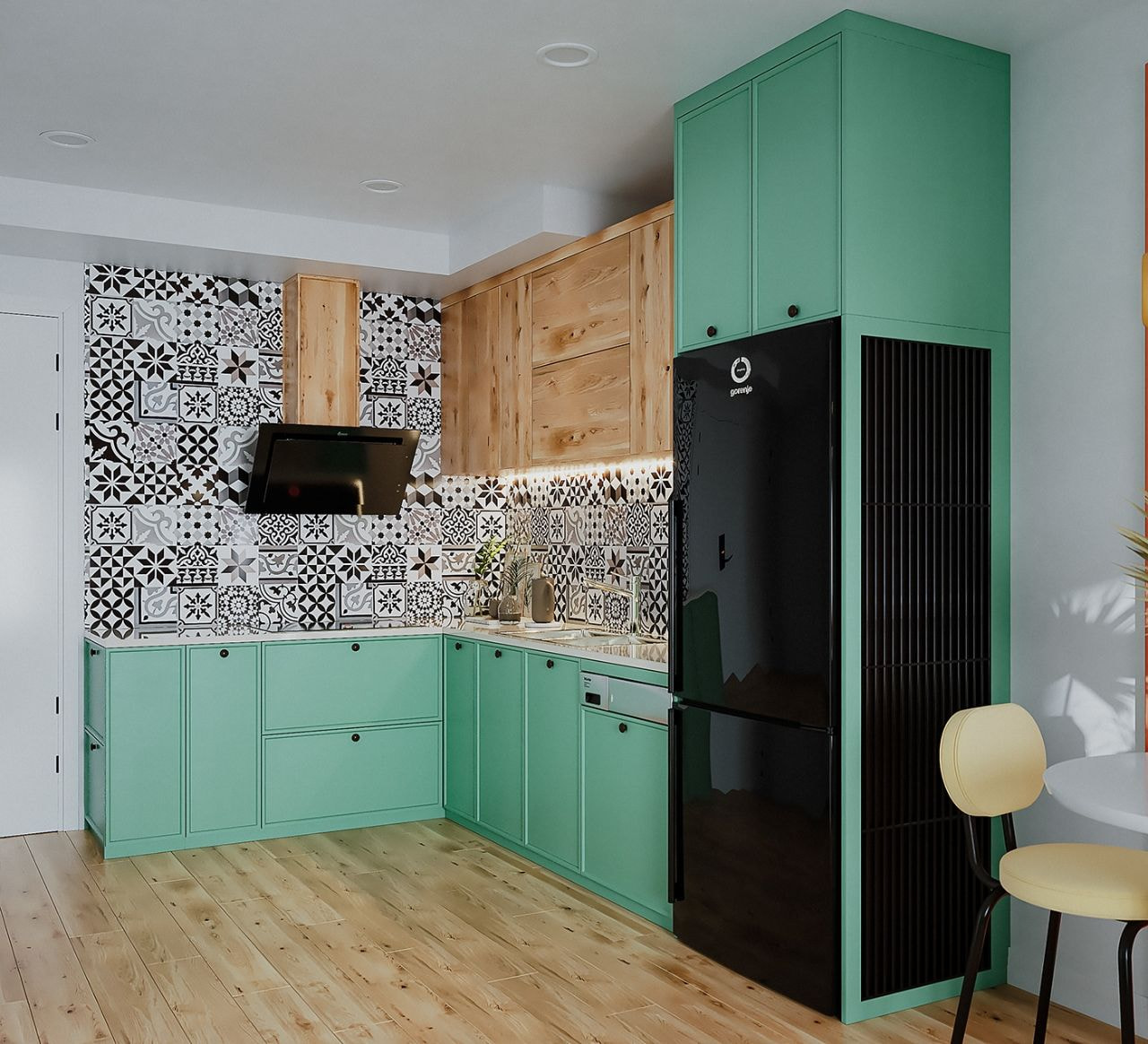 Nội thất căn hộ mini với phong cách color clock độc đáo, sang trọng