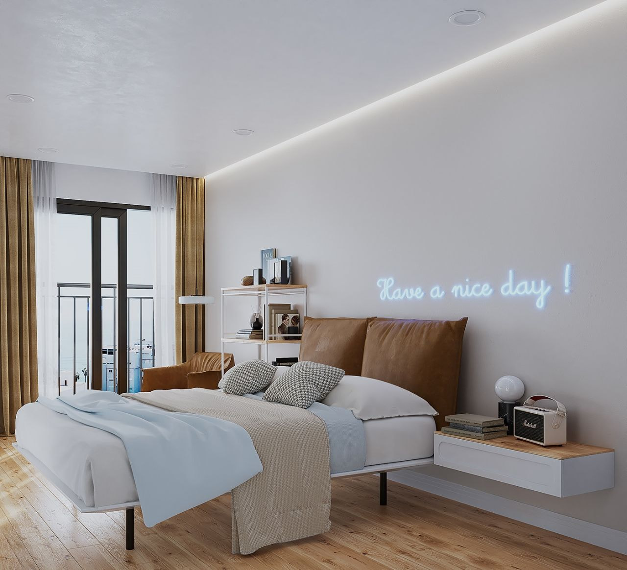 Nội thất căn hộ mini với phong cách color clock độc đáo, sang trọng