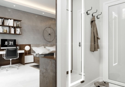 Một vách ngăn tinh tế cũng đủ phân chia 2 không gian riêng biệt