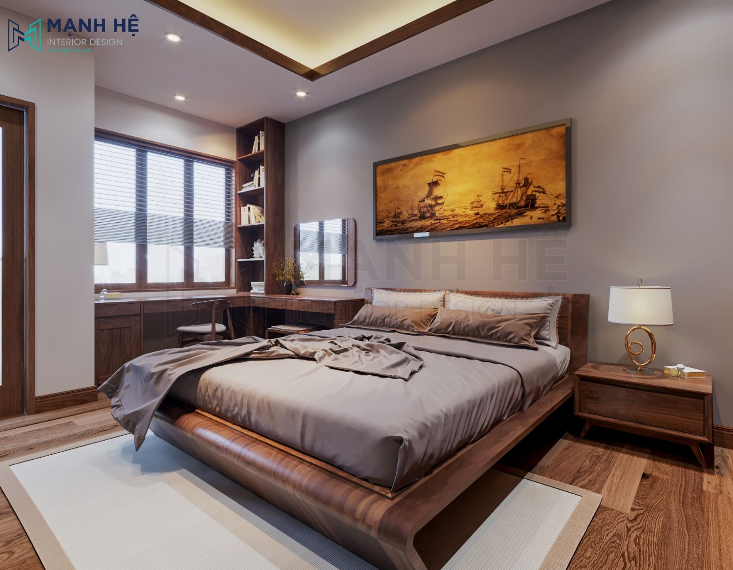 Phong Ngu Hien Dai Noi That Manh He Nội thất phòng ngủ sang trọng