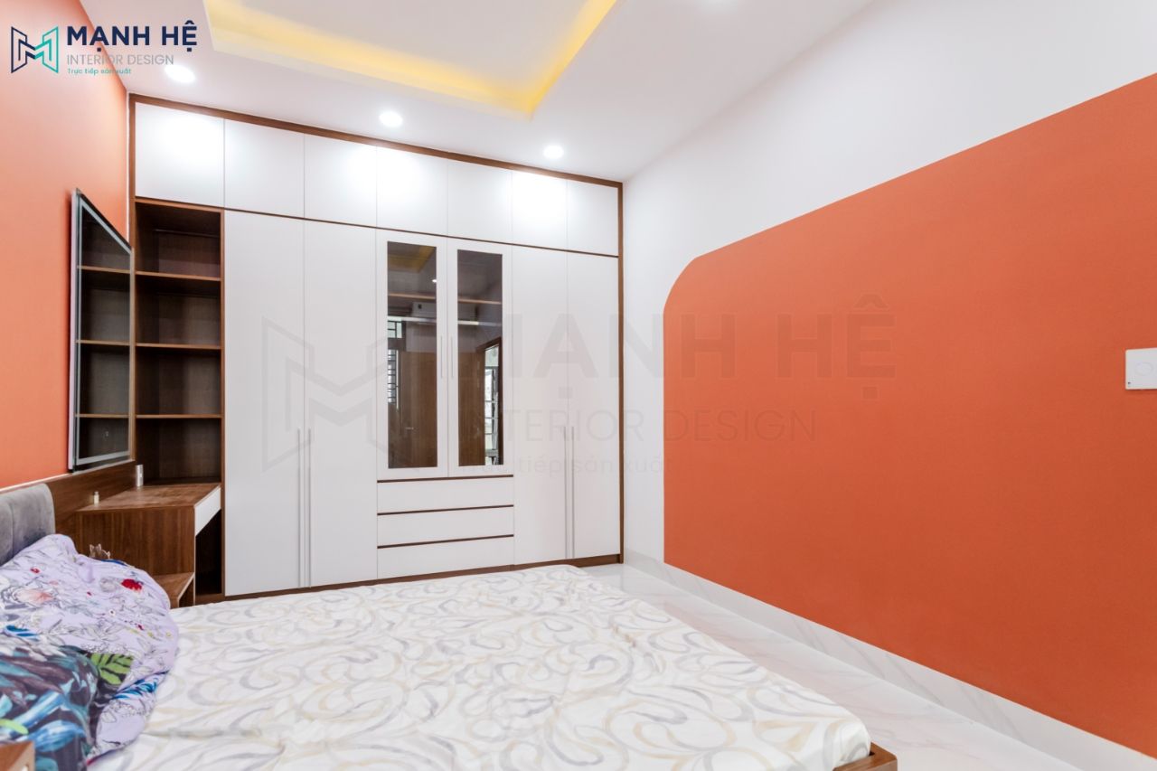 Thi Cong Noi That Nha Pho Nội thất phòng ngủ độc đáo, bắt mắt