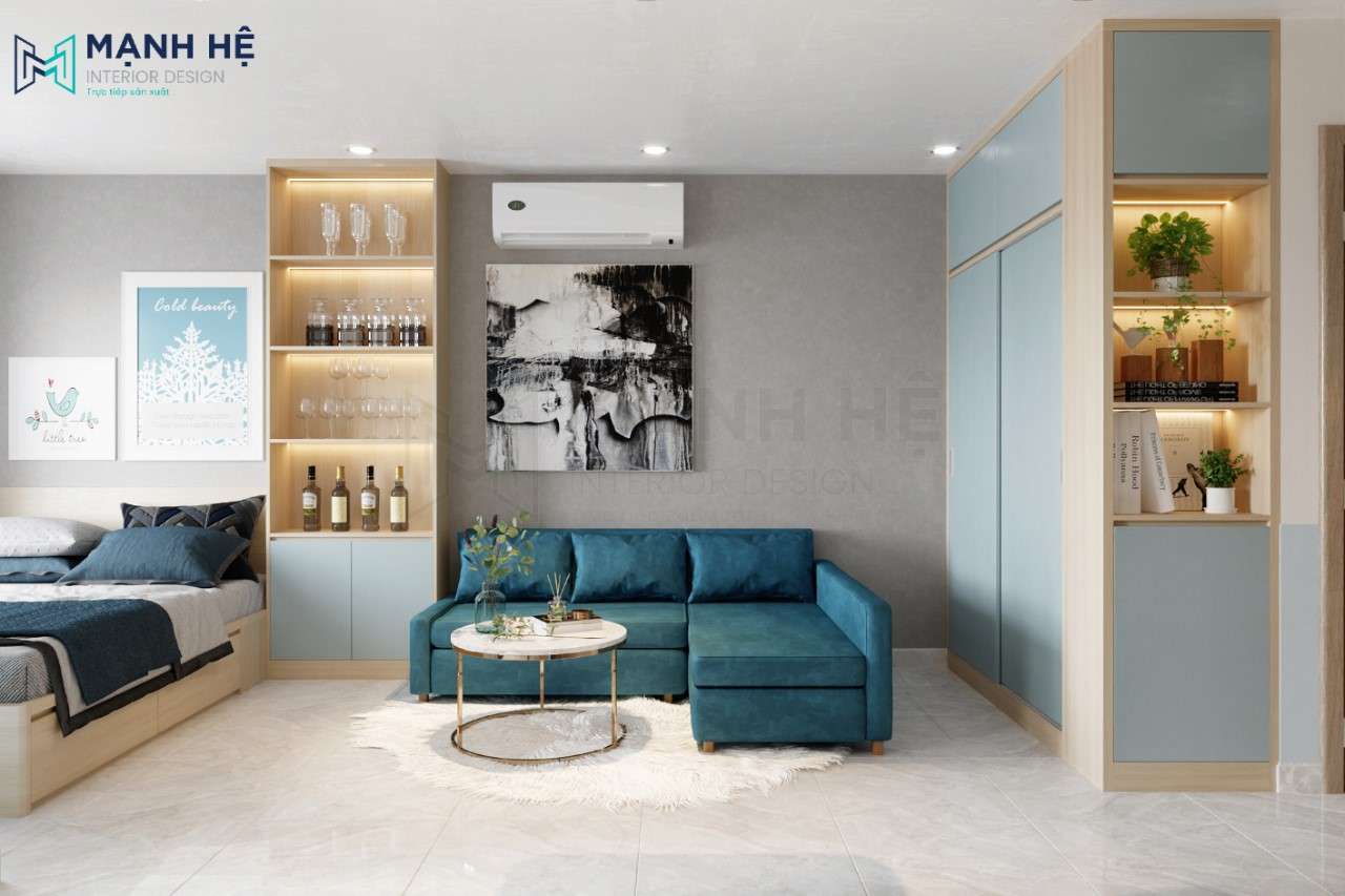 Căn hộ 1 phòng ngủ cho nam độc thân