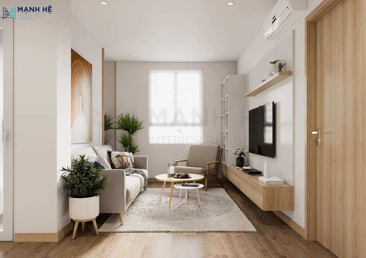 Tận dụng ánh sáng tự nhiên cho căn hộ chung cư 1 phòng ngủ hiện đại