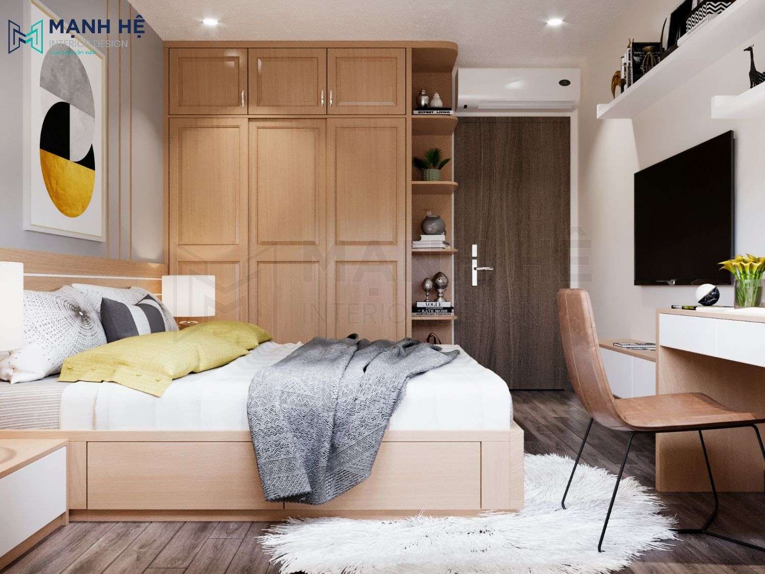 Sử dụng nội thất thông minh  cho căn hộ chung cư 2 phòng ngủ