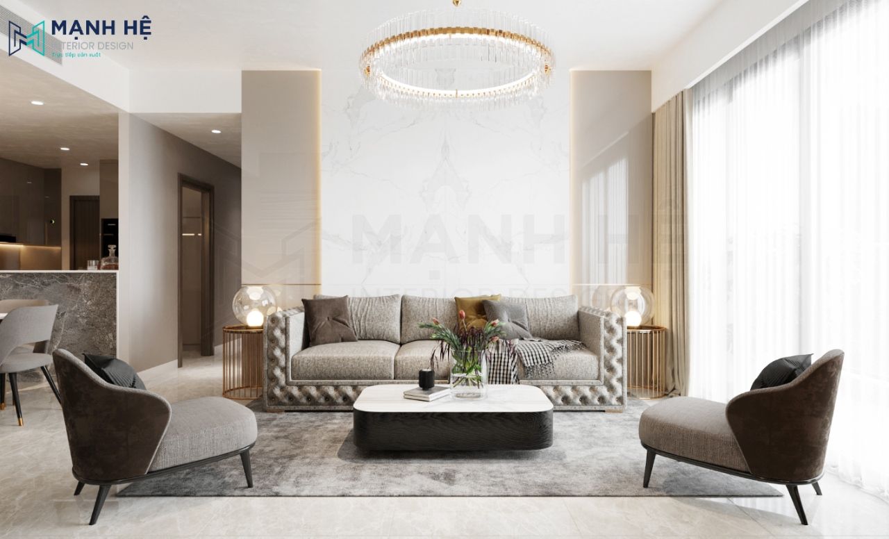 Phong cách thiết kế nội thất hiện đại cho chung cư 3 phòng ngủ