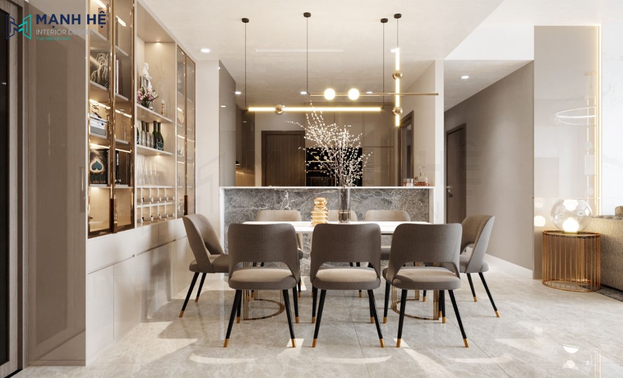 Lựa chọn màu sắc cho nội thất căn hộ 3 phòng ngủ 