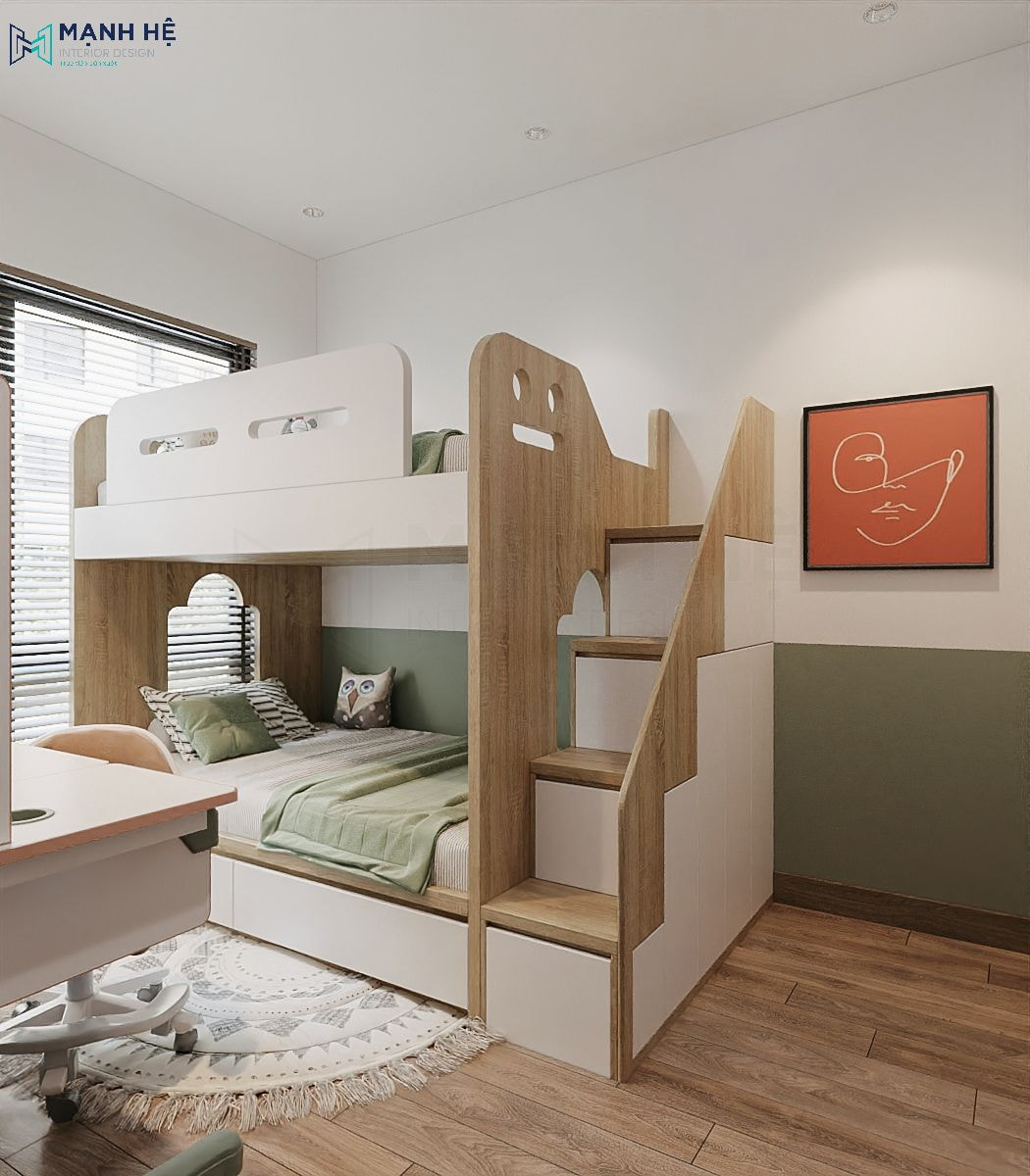 Giường tầng cho bé gái GT092