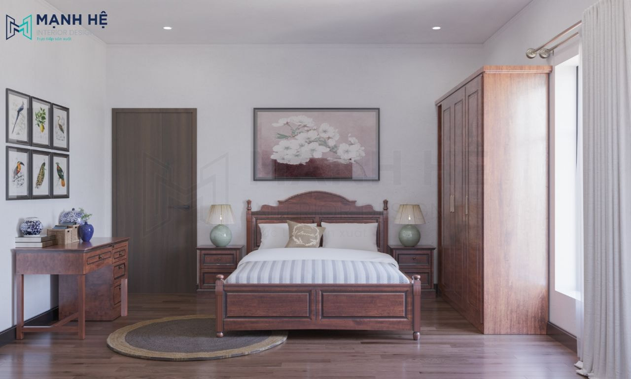 Thiết kế nội thất phòng ngủ ông bà cho chung cư 3 phòng ngủ 