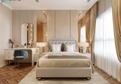 Không gian phòng ngủ master với đầy đủ nội thất